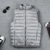 Men039s Down Parkas Winter Men Duck Down Vest Coat Ultralight Sleeveless Puffer Vest Jacket Ultra Thin Warme Light Weight Down JA5074825