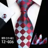 Linbaiway Fashion Wedding Tie for Men Hanky ​​Cufflinks Presente Conjunto de gravata Lenço Handkerchief Links Men Bandas Impredidas Custom J220816