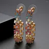 Dangle Earrings 럭셔리 화려한 드롭 여성 기념일 패션 보석 파티 부 클레 D Oreille Femme Bijoux 크리스마스 선물