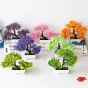 Dekorative Blumen Kunststoff Künstliche Topf Topf Gefälschte Pflanze Zimmer Kleine Baum Dekoration Haus Garten Ornamente Tisch Pflanzen Bonsai El