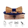 Linbaiway heren zakdoek bowtie manchetknopen set handheld zwarte walnoot houten booge boogtjes gravatas set bruiloft houten strikjes geschenken j220816