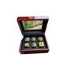 Anello navale 6pcs Green Bay 1 Set con ventola di legno Super Bowl 14K Gold Placcato per uomini Gift Wholesale1086191