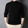 Blusas de caxemira de caxemira de cashmere grossa de lã de luxo de luxo sólido e outono de inverno machado simples masculino 3xl