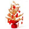 Juldekorationer 2022 Birch Tree Chun Fu Character Ornaments Chinese Year Lucky For Home Shopping Mall Lycka till rikedom