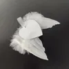 Sublimación de la pluma de navidad colgante blanco en blanco mdf transferencia de calor decoraciones navideñas 2.8 pulgada corazón doble lado para sublimación por aire a12