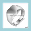 An￩is de casamento An￩is de casamento Carve Wave For Women Girl Packable Sunshine Ring Signet Signet Dome Party Acess￳rios BFF Giftwedding Dhcmf