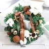 Decorative Flowers Christmas Decoration Wreath Artificial Xmsa Wall Hanging Door Garlands Pendants Ornament Home Decor Merry Navidad 2023