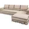 Housses De Chaise Multi-taille Europe Design Housse De Canapé Avec 4 Couleurs En Peluche Housse Dentelle Décoration De Luxe Canapé Coussin Pour Salon 1 Pièce