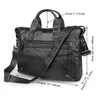 Briefcases Genuine Leather Briefcase Men Business Bag Laptop Tote Male Office Handbag Shoulder Bags For