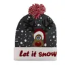 10 -stijl LED Kerstgebreide hoeden Kids Mom Winter Warm Beanies Deer Santa Claus Haakkappen RRE15324