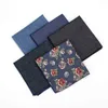 Solide bloemen bedrukte zakdoek bruiloft hanky voor heren pak pochet square casual zakelijke stropdas set zakdoeken 2323 cm handdoek j220816