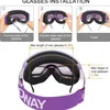 Лыжные очки Findway Child Mask Anti Fog UV Shropething Snaping Snapboding Sports для 3 10 Совместима с шлемом 221020