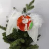 Asas de penas sublima￧￣o ornamento mdf pendente de madeira natal de natal