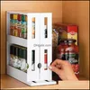 Lagerhalter Racks Spice Organizer Rack MTI-Funktion Rotierende Lagerregal Slide Küchenschrank Schrank Schrank1 4 V2 Drop Del Dhw3J