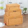 Rattan belt buckle storage basket table top covered snacks storage underwear sundries3997983