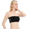 Bustiers & Corsets Fashion Summer Women Floral Lace Bandeau Seamless Wirefree Bralette Strapless Tube Top