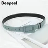 Belts Deepeel 2.8 105cm Ladies Genuine Leather Belt Solid Color Waistband Jeans Dress Decoration Luxury Designer Accessories