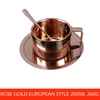 Mokken Milaan/Europese stijl roestvrijstalen kopjes voor koffiepolijstproces Craft Espresso theeservice en schotelsets