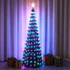 String Light 1.2m 1.5m 1.8M full color Colorful Smart RGB Artificial Addressable Christmas Tree Merry Christmas Lamp Decoration