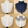 Katoen wit meisjes shird afneembare kraag voor vrouwen blouse Tops fake kragen vrouwelijke ketting kleding decoratieve valse kraag J220816