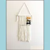 Other Housekeeping Organization Fashion Striped Storage Belt Mticolour Wall Hanging Headdress Pendant Decoration Finishing Hairpin D Dhkku