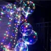 Palloncini luminosi da 20 pollici con cordino luminoso Luminou Decorazione per feste Palloncino Bobo LED per festival di nozze GCB16573