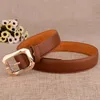 Belts PU Leather Metal Buckle Belt Woman 2022 Dress Jeans Leisure Fashion Classic Waistband Thin Skinny Luxurious