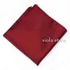 Hot coloré 22cm Solid Polyester Maskerchief Sage Green Rose Blue Red Men de mariage Costume Tie Pocket Square Gift Accessoire J220816