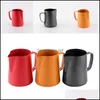 Narzędzia do herbaty kawy 400 ml kubek kawy ze stali nierdzewnej Pitcher Pitcher Latte Art Milk Floam Tool Espresso Jug 170 G2 Drop dostawa 2022 H DHMNB