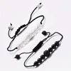 Braccialetti con ciondoli con perline intrecciate in corda fatta a mano in pietra naturale per donna uomo amante accessori moda gioielli regolabili