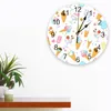 Horloges murales dessin anim￩ aliments glac￩e tasse de cr￨me horloge ￠ la maison silencieuse moderne conception de salon num￩rique