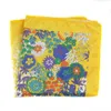 1PC Fashion Square Handkerchief for Men impresso Vintage Jacquard Polyester Towel Pocket para Business J220816