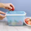 Dinnerware Sets Reusable Silicone Storage Box Fresh-keeping Fruits Vegetable Crisper Foldable Bag Refrigerator Microwave Heating