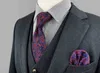 남자를위한 블루 그린 넥타이 세트 포켓 스퀘어 손수건 핑크 고급 스트라이프 웨딩 게스트 선물 크리스마스 솔리드 점 J220816