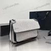 Stripe ramię designer moda dzika portfel osobowość Crossbody Tassel lub łańcuch dla kobiet klasyczne słynne marka torebki 220208