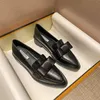 Robe rétro 64b3d chaussures bowknot oxfords femme plates glisser sur des mots de talons épais