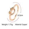 Wedding Rings 1pcs Heart Knot Ring For Women Love Engagement Promise Knuckle Simple Jewelry Birthday Gift