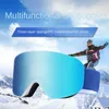 Gogle narciarskie gogle magnetyczne cylindryczne mężczyźni kobiety dwuwarstwowa przeciwmgielna Snowboard Gogg ing okulary śnieg okulary etui na okulary przeciwsłoneczne zestaw L221022