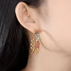 Dangle Earrings 럭셔리 화려한 드롭 여성 기념일 패션 보석 파티 부 클레 D Oreille Femme Bijoux 크리스마스 선물