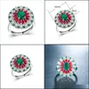 Fedi nuziali Fedi nuziali Lucky Sonny Brazil Anillo Anel Flower Ring Winter Style Fashion Cz Band Party Jewelry Semijoias Atacado Dhe9J