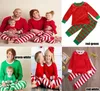 3 renk Noel çocukları yetişkin aile eşleşen Noel geyiği çizgili pijama pijamalar gece kıyafet pijamaları yatakgown Sleepcoat Nighty pijama rrb16576