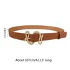 Belts M2EA For Creative Snake Buckle Thin Belt Elastic Vintage PU Leather All Match Adjustable Women Waist Seal Coat Skirt