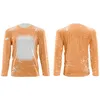 Hot Men ins Women Unisex Bleach Design Bluzy puste sublimacja Faux Bleached Tiew Dye koszule sweter długie rękaw T1022 ed ed