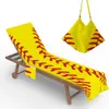 Strandkorbbezug mit Seitentasche, Baseball, Softball, Sport, bunt, Chaiselongue-Handtuchbezüge mit Satchel-Aufbewahrungstaschen, Seeversand GWA10