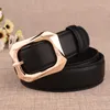 Belts PU Leather Metal Buckle Belt Woman 2022 Dress Jeans Leisure Fashion Classic Waistband Thin Skinny Luxurious