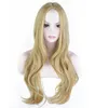 Fashion Women Cosplay Casual Golden Long Hair Cosplay Curler Wig