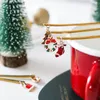 Stainless steel Christmas coffee spoon Creative cute pendant Cartoon mixing dessert spoon LK327