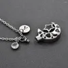 Ketens ijmd0025 Half maan ketting roestvrijstalen ster ontworpen voor as urn memorial souvenir crematie hanger sieraden