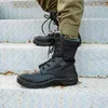 Gai Boots Winter Safety Work Boots Men Leather Leather Leature Anti-Puncture Desert Tactical Shoes Military 221022