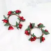 Decoratieve bloemen ringen Decor Deur Deur Kerst ornament Smallars ornamenten Berried Hangende kransen